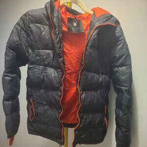 Spyder Boy's Nexus Logo Hooded Puffer Jacket - Size Large (14/16)